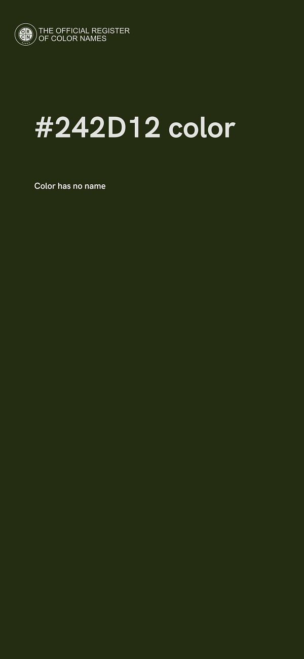 #242D12 color image