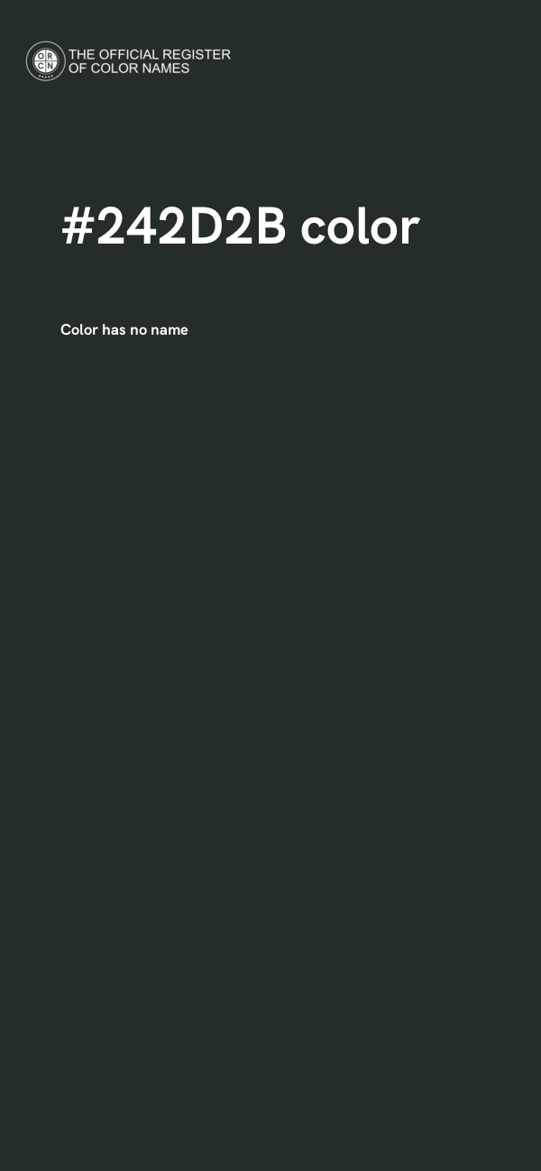 #242D2B color image