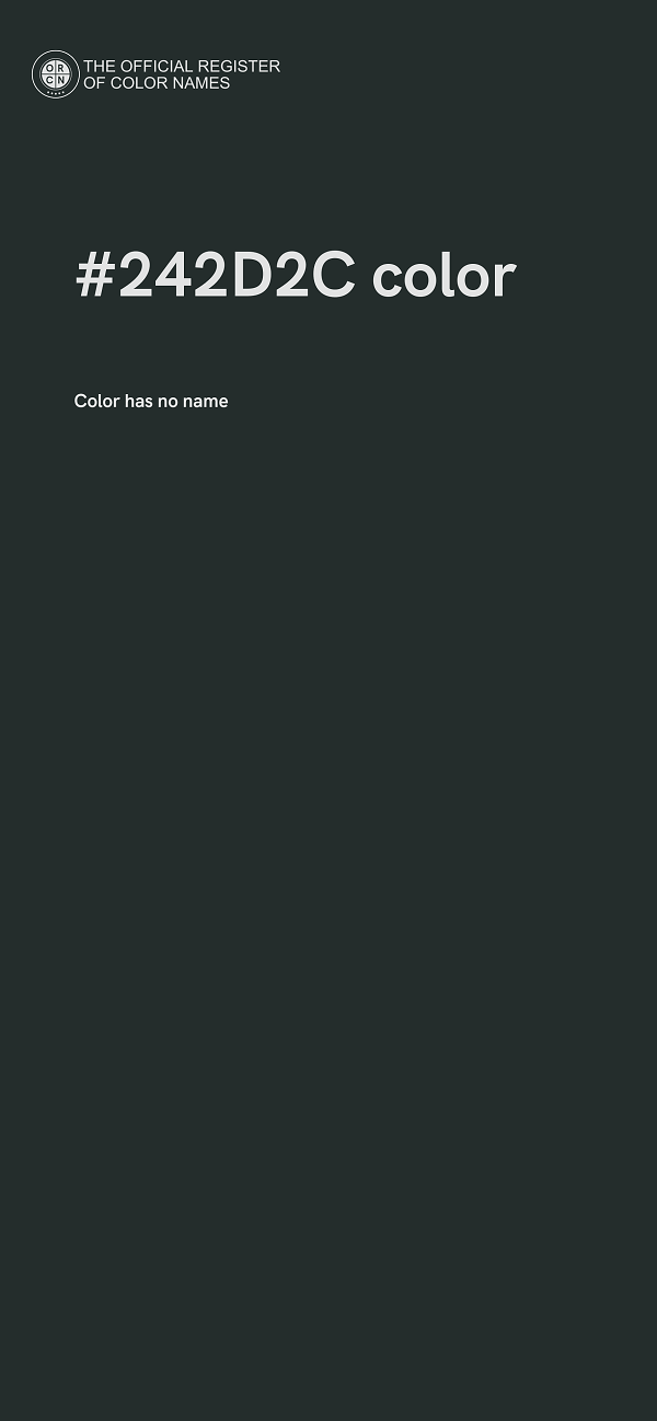 #242D2C color image