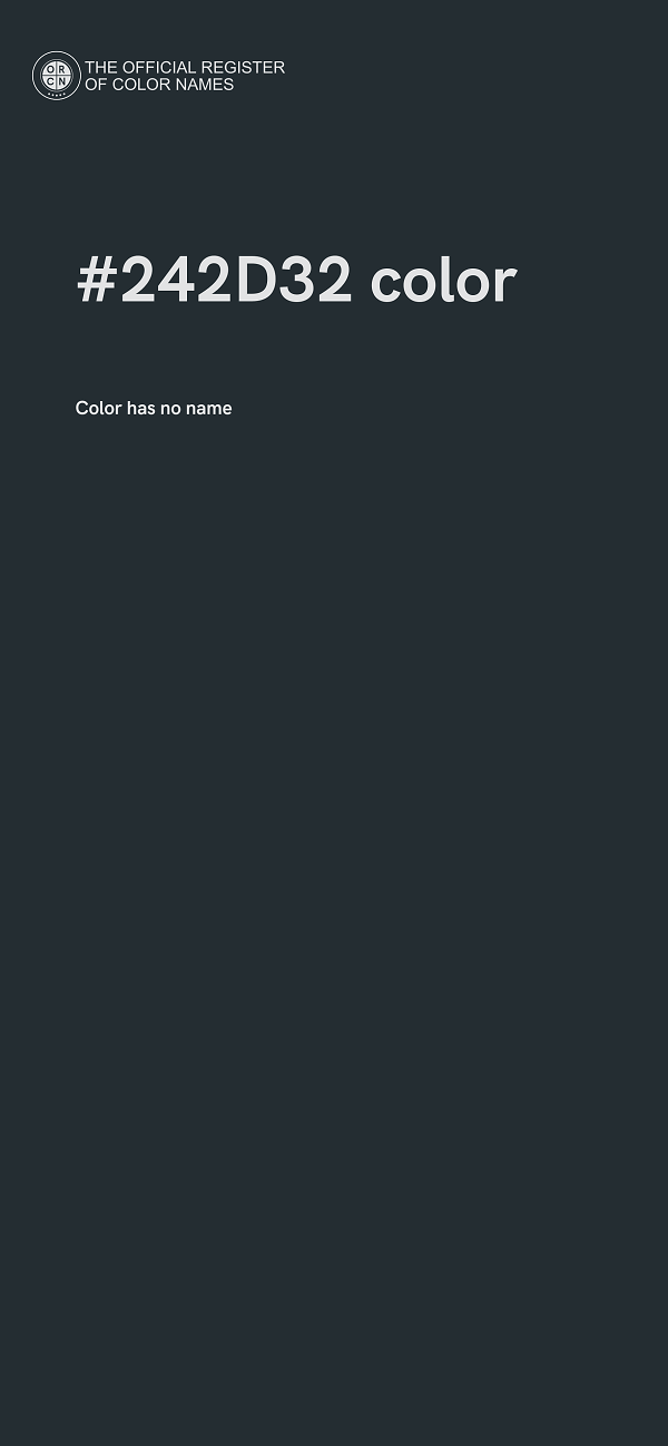 #242D32 color image