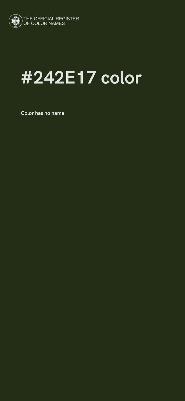 #242E17 color image