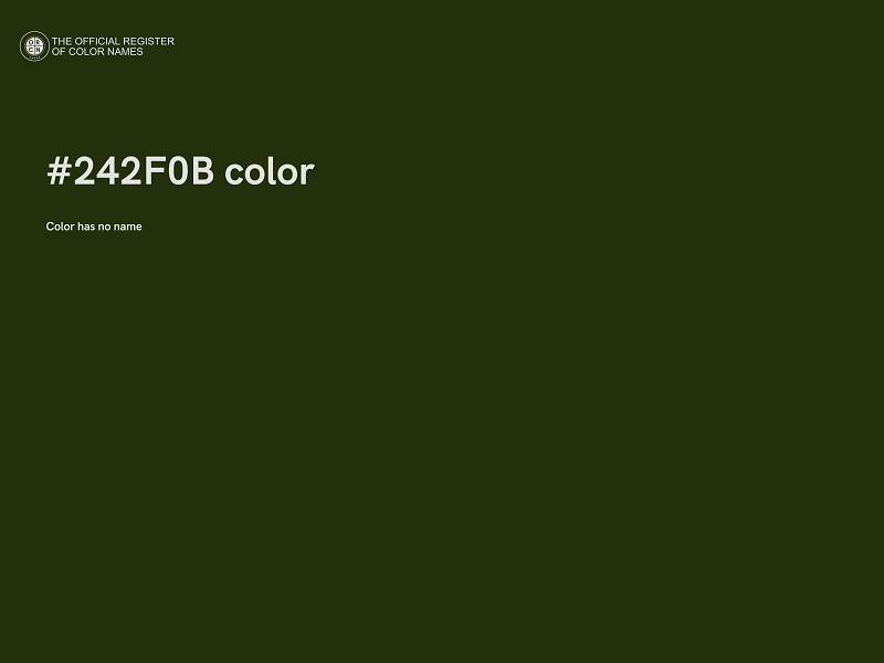 #242F0B color image