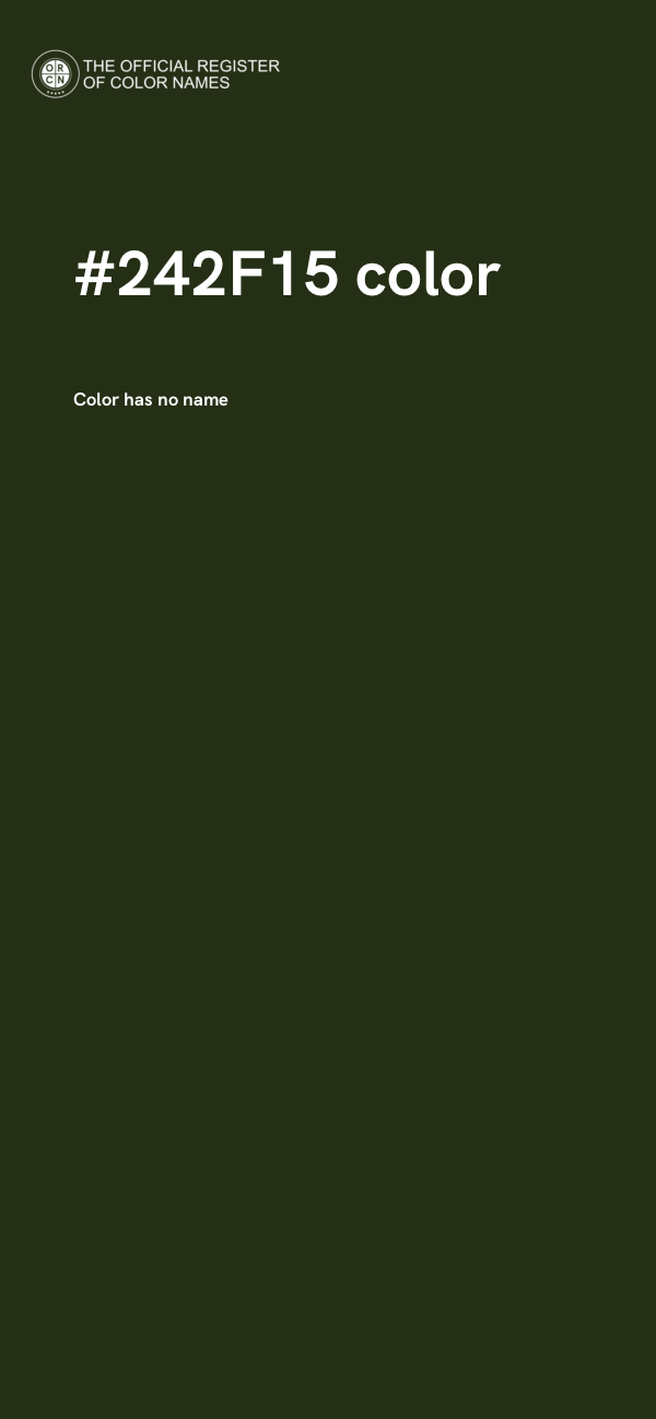 #242F15 color image