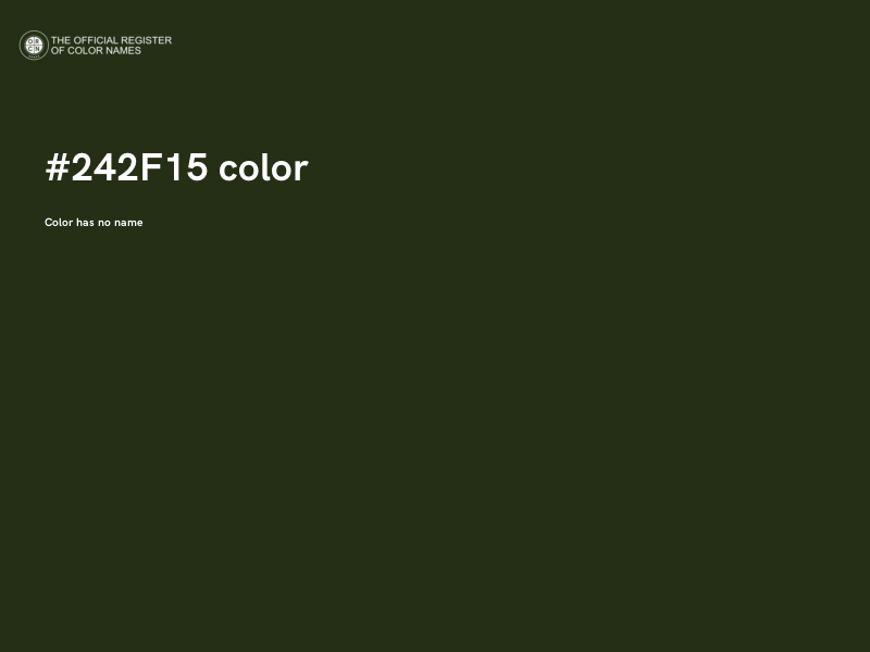 #242F15 color image