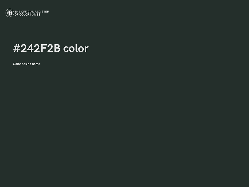 #242F2B color image