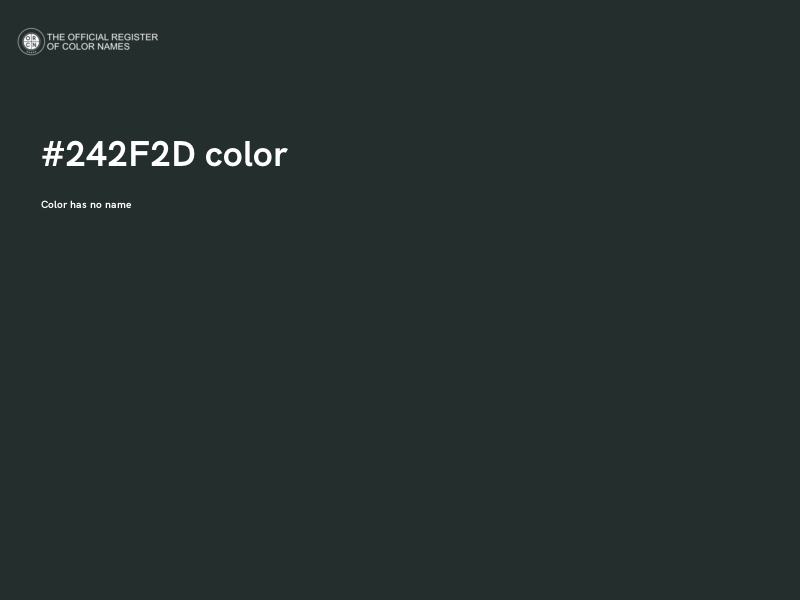 #242F2D color image