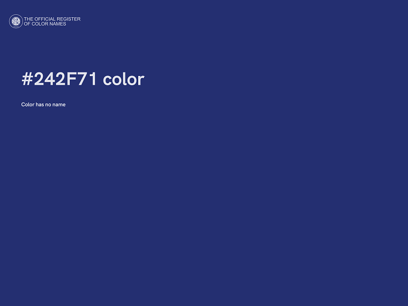 #242F71 color image