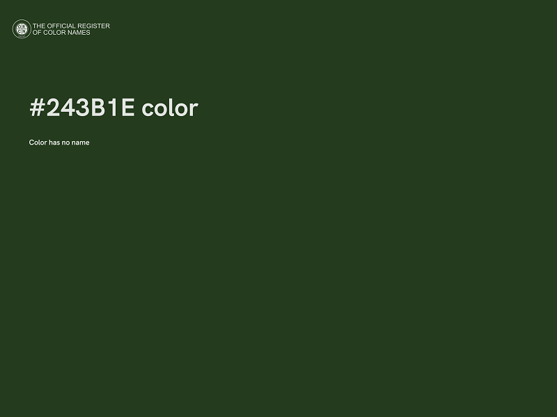 #243B1E color image