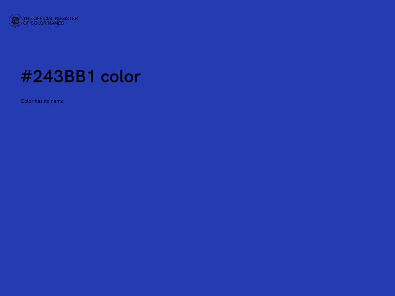 #243BB1 color image