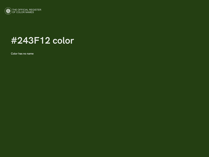 #243F12 color image