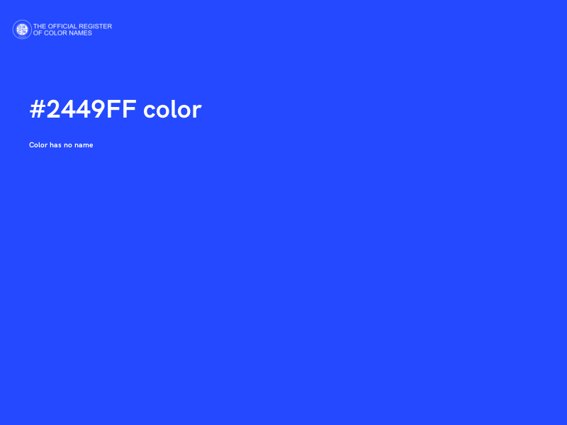 #2449FF color image