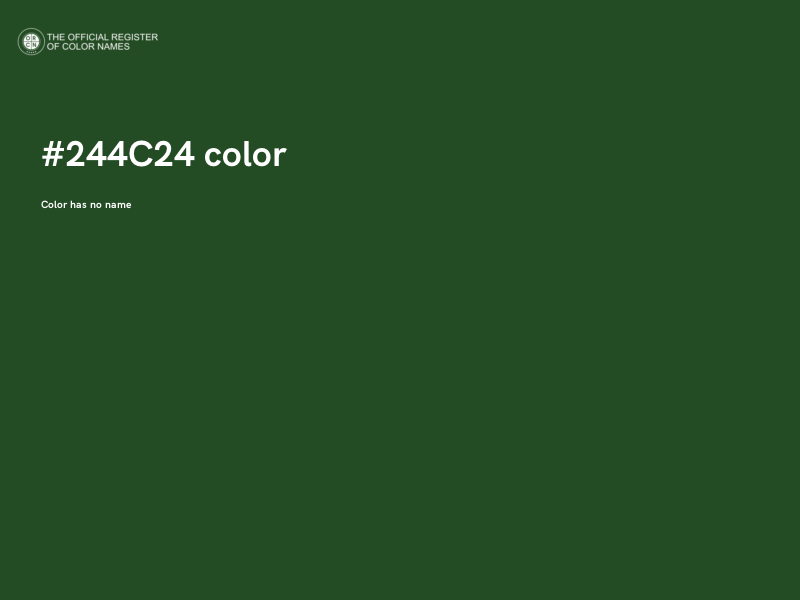#244C24 color image