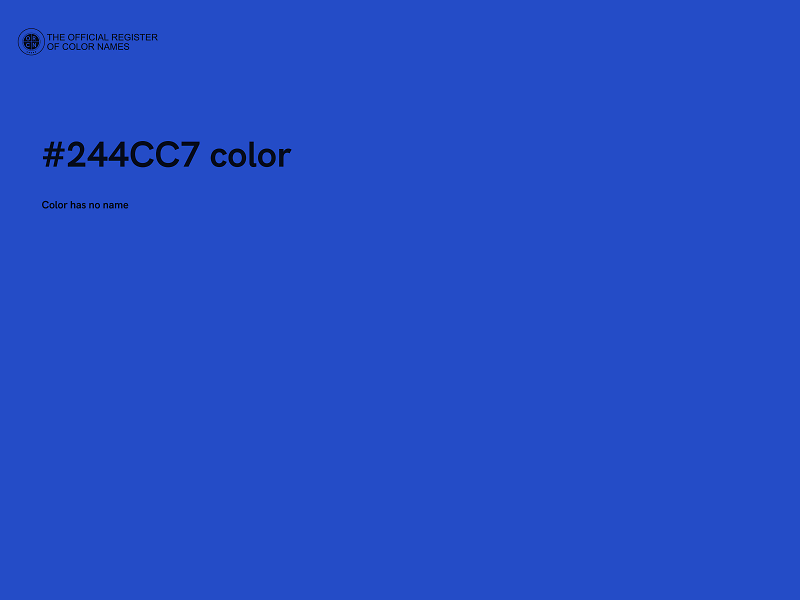 #244CC7 color image