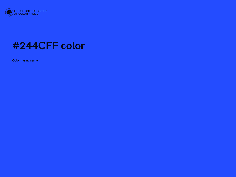 #244CFF color image