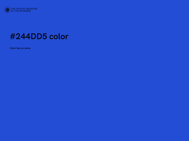 #244DD5 color image