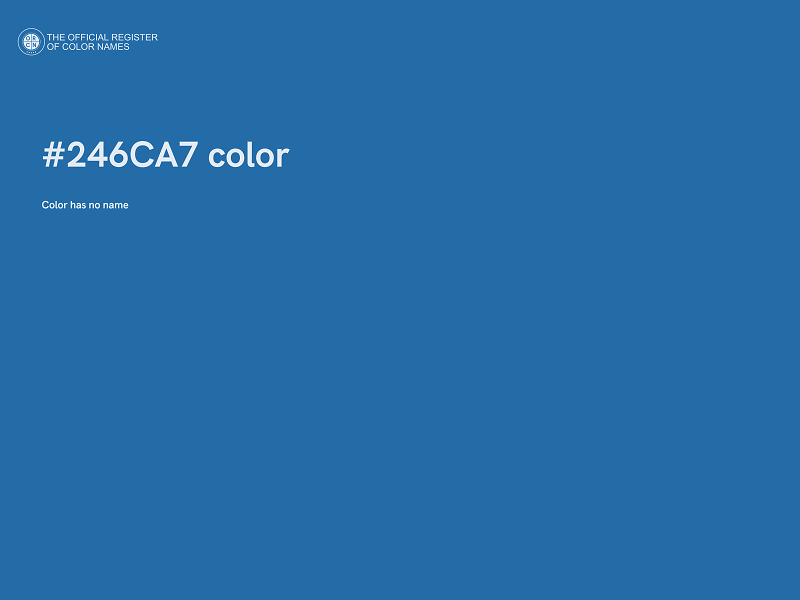 #246CA7 color image