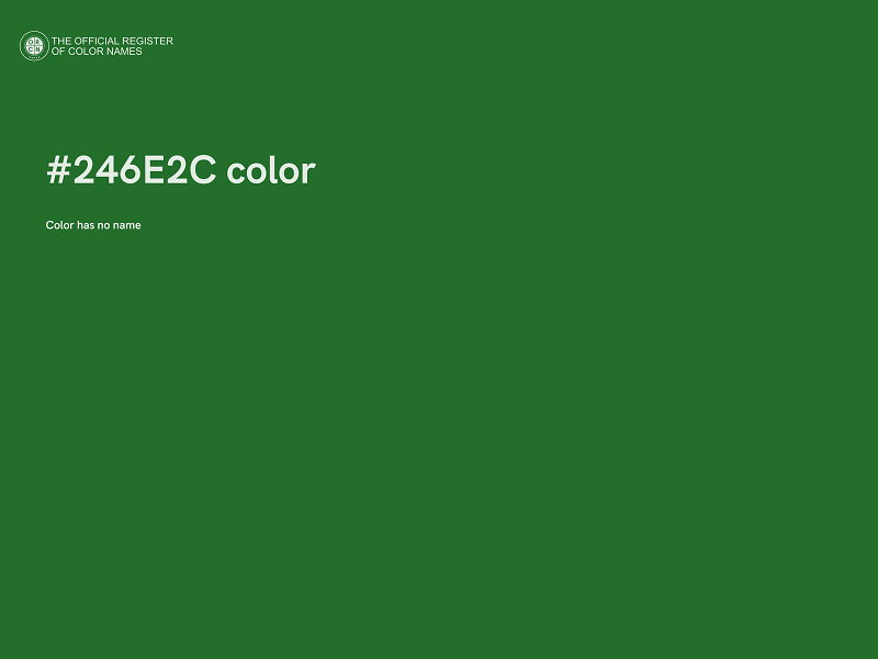 #246E2C color image