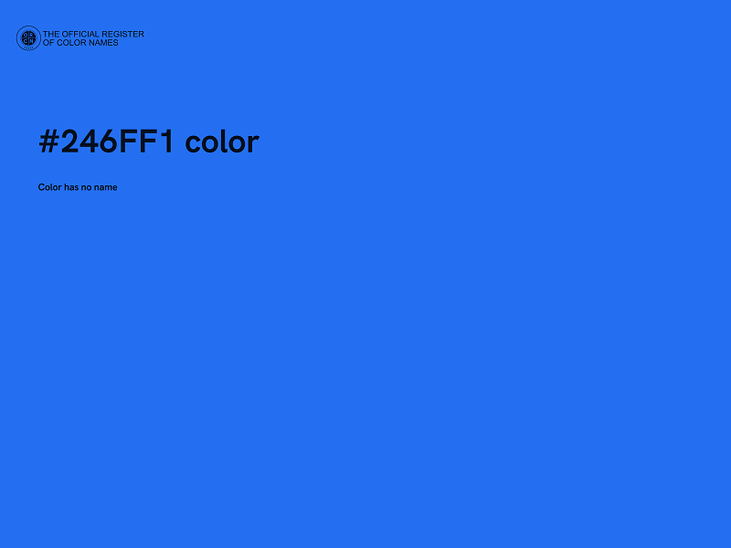 #246FF1 color image