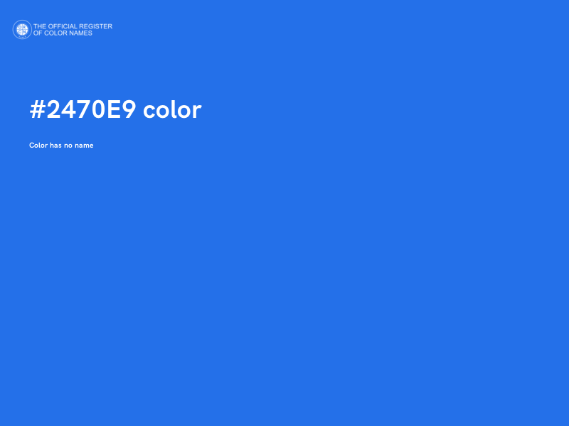 #2470E9 color image