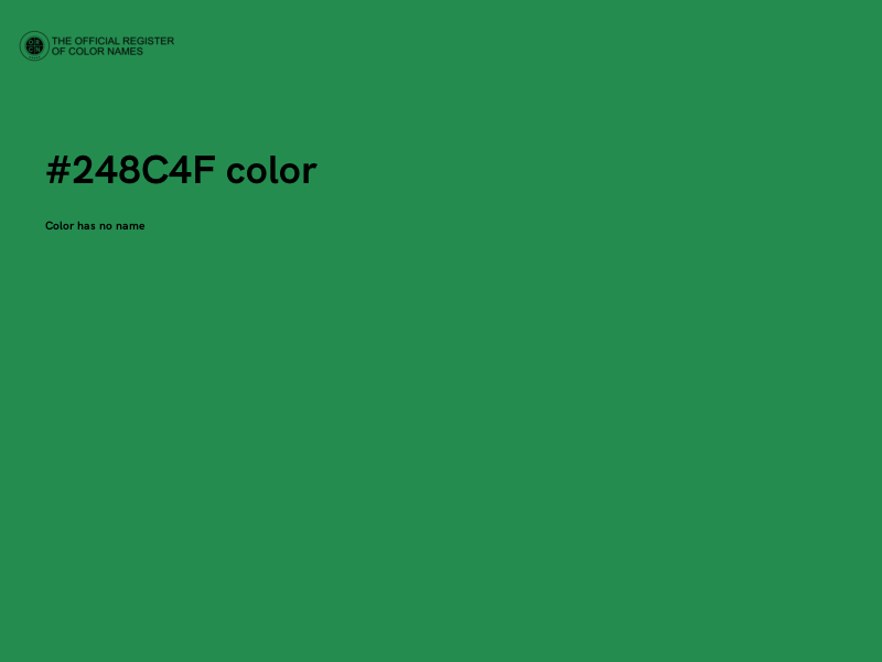 #248C4F color image