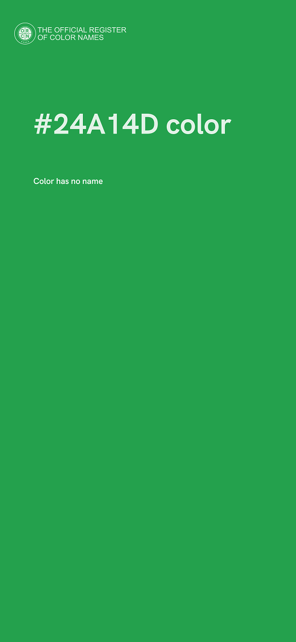 #24A14D color image
