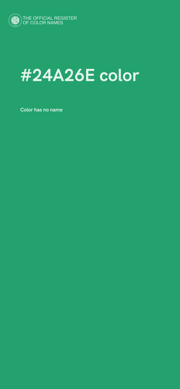 #24A26E color image