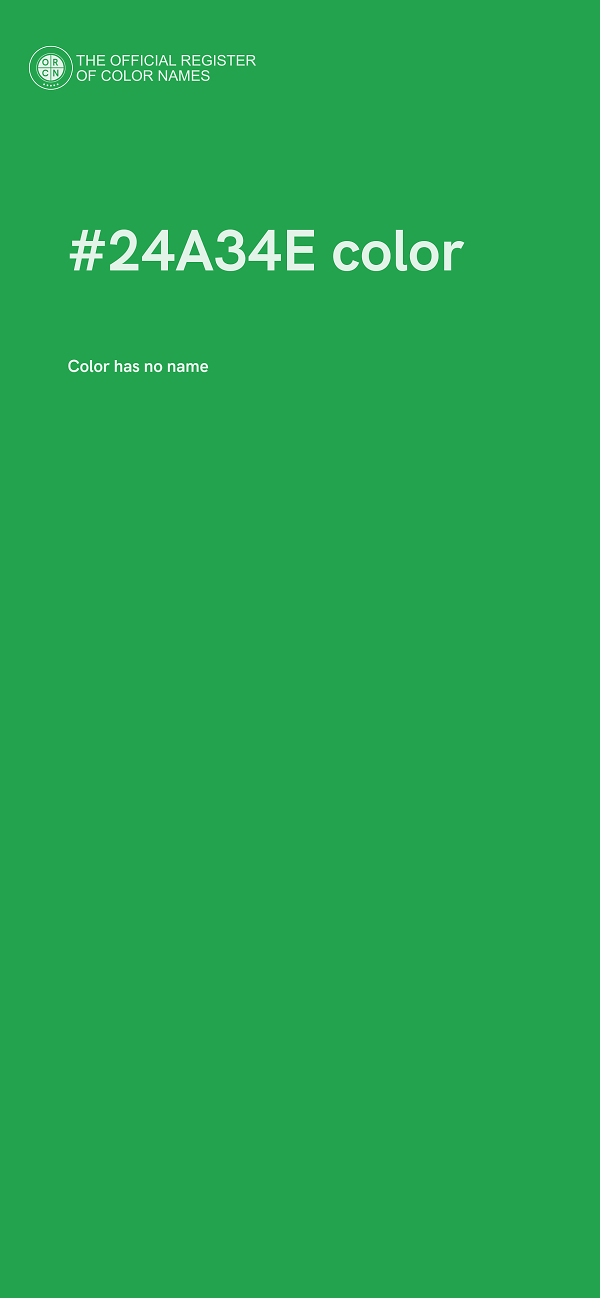 #24A34E color image