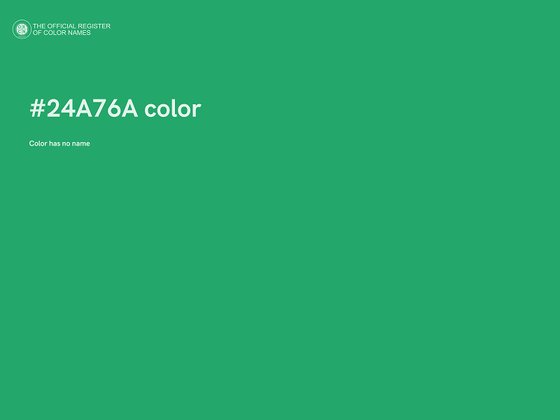 #24A76A color image