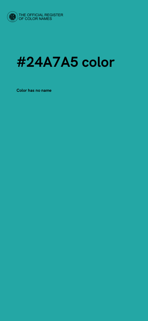 #24A7A5 color image