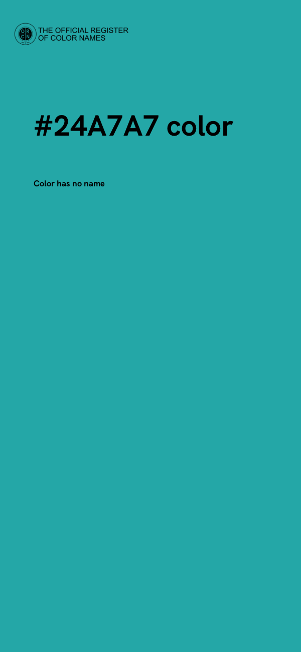 #24A7A7 color image
