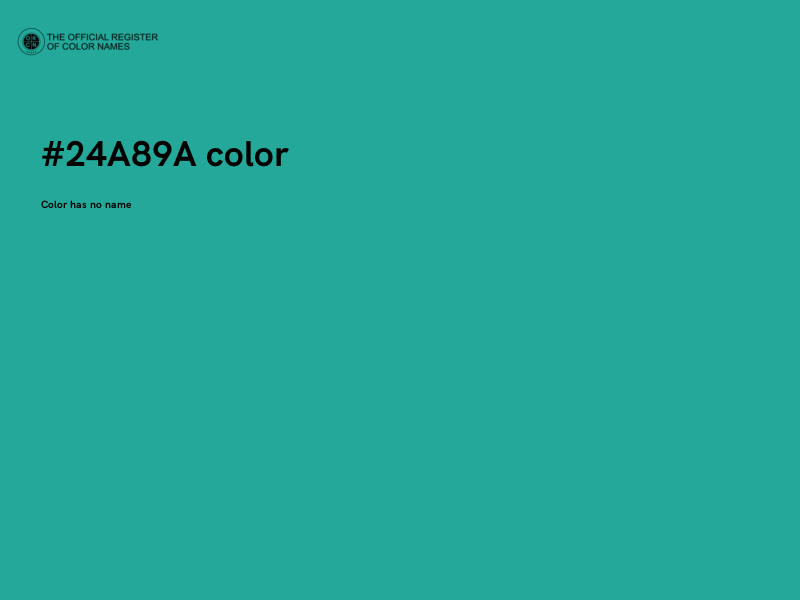 #24A89A color image