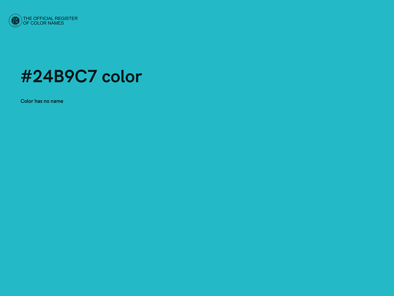 #24B9C7 color image