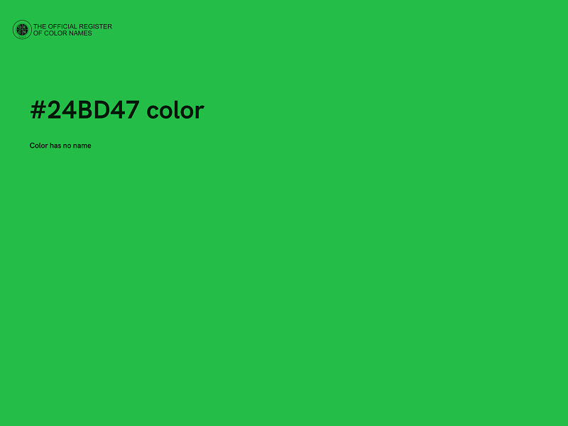 #24BD47 color image