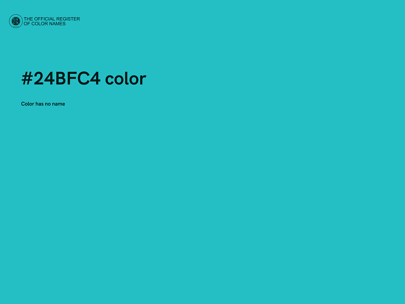 #24BFC4 color image