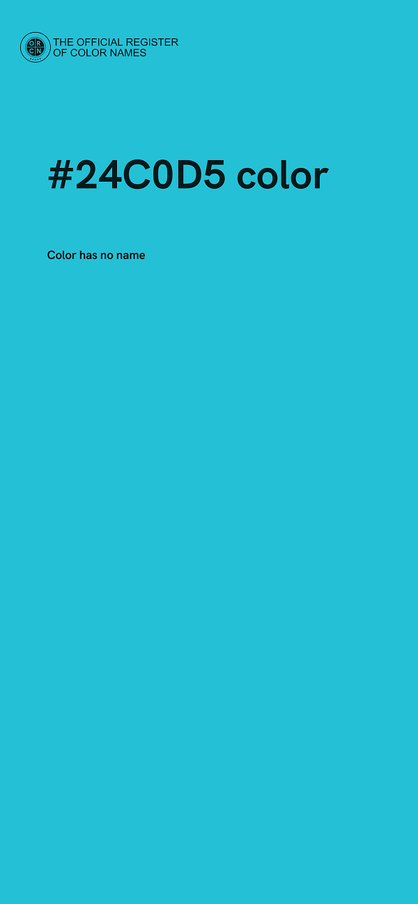 #24C0D5 color image