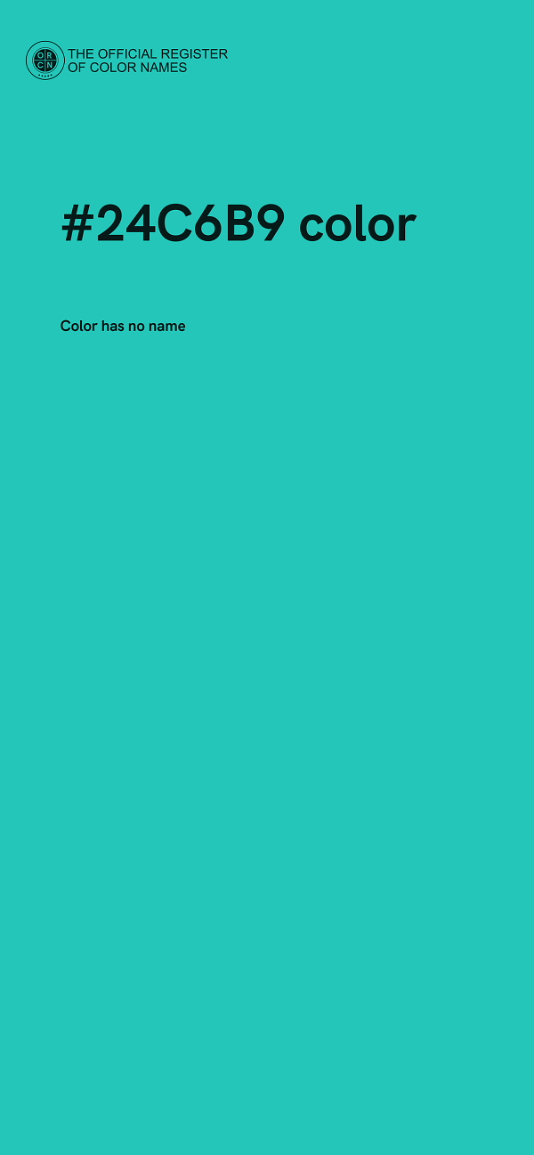 #24C6B9 color image