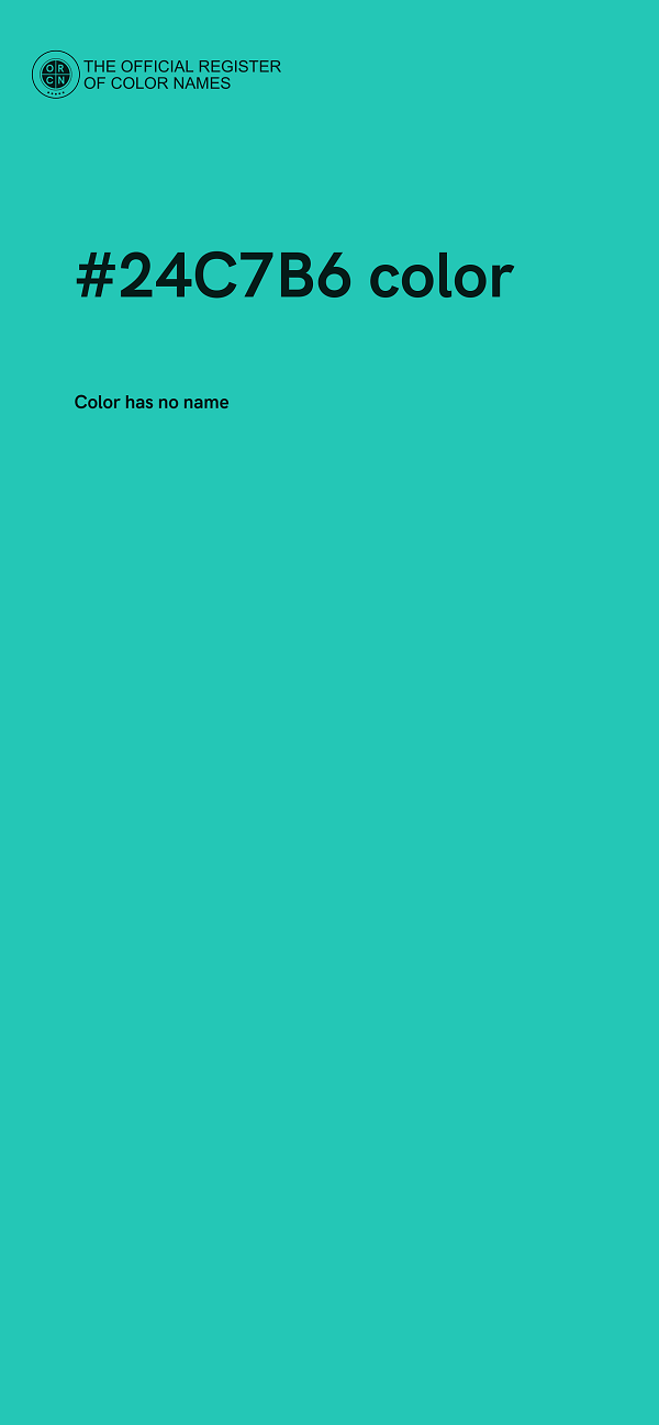 #24C7B6 color image
