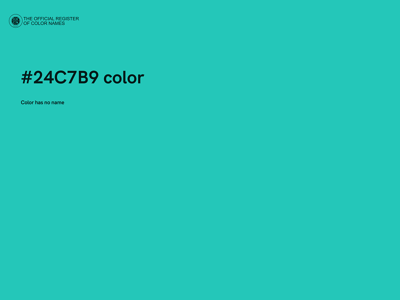 #24C7B9 color image
