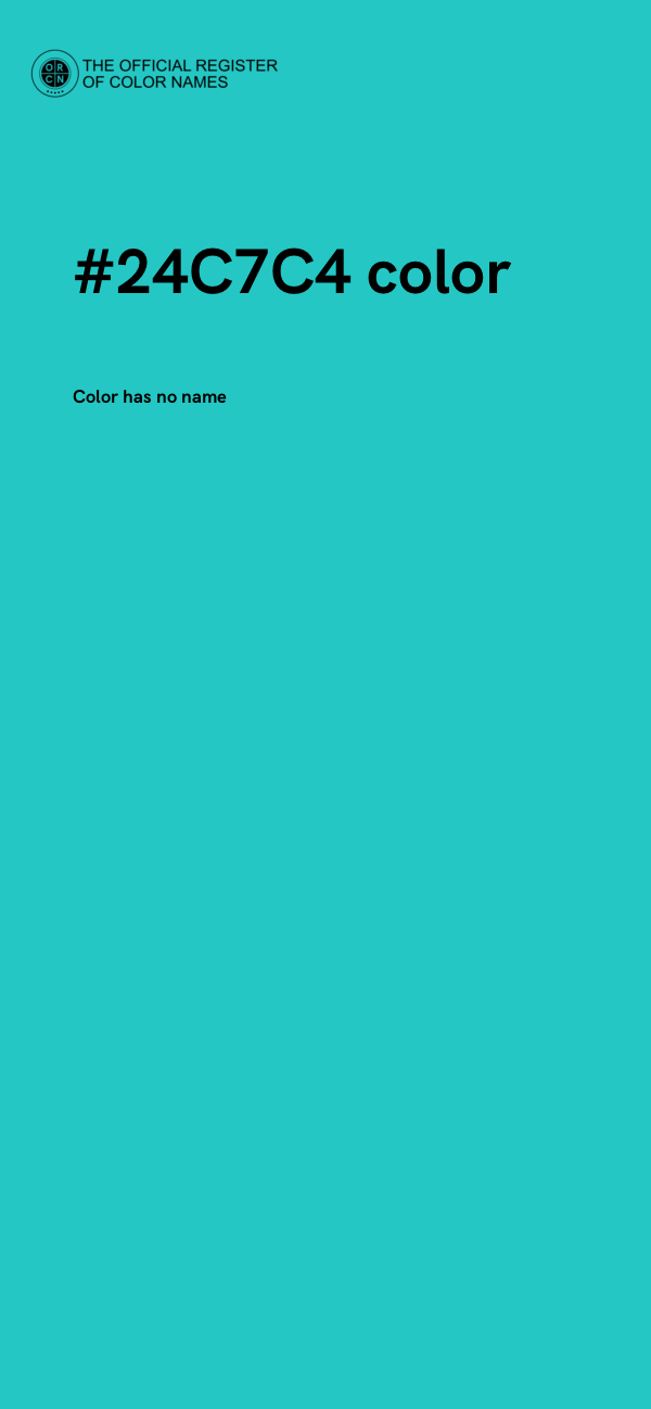 #24C7C4 color image