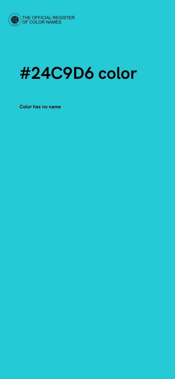 #24C9D6 color image