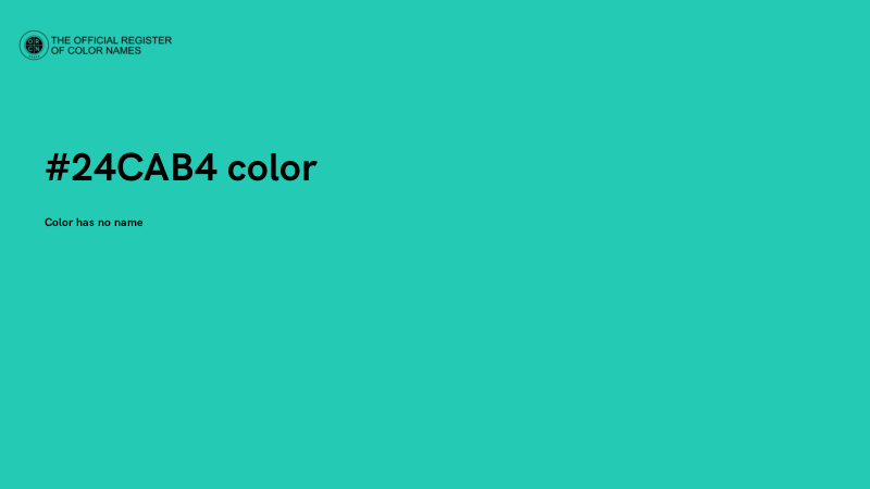 #24CAB4 color image