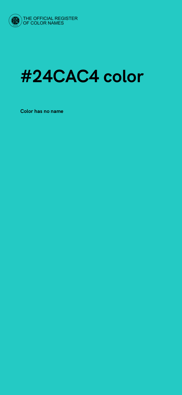 #24CAC4 color image