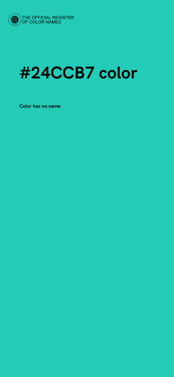 #24CCB7 color image