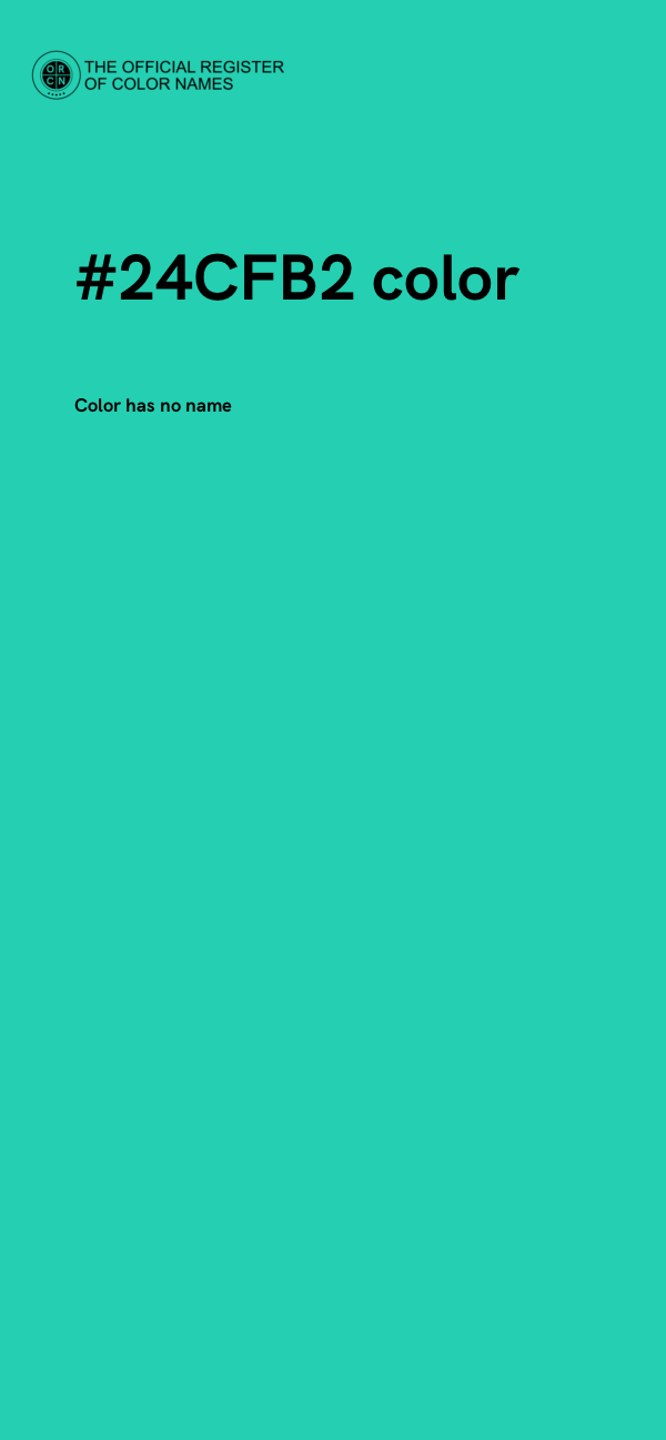 #24CFB2 color image