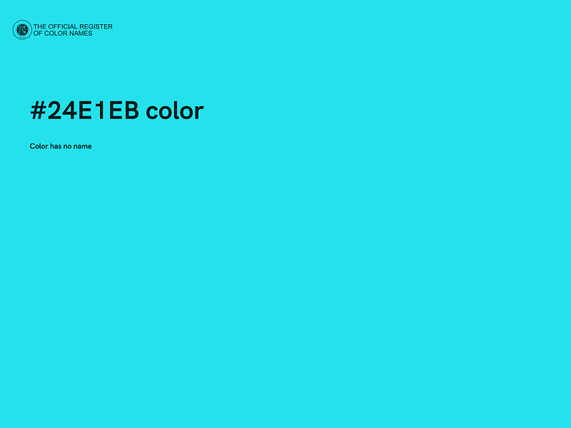 #24E1EB color image