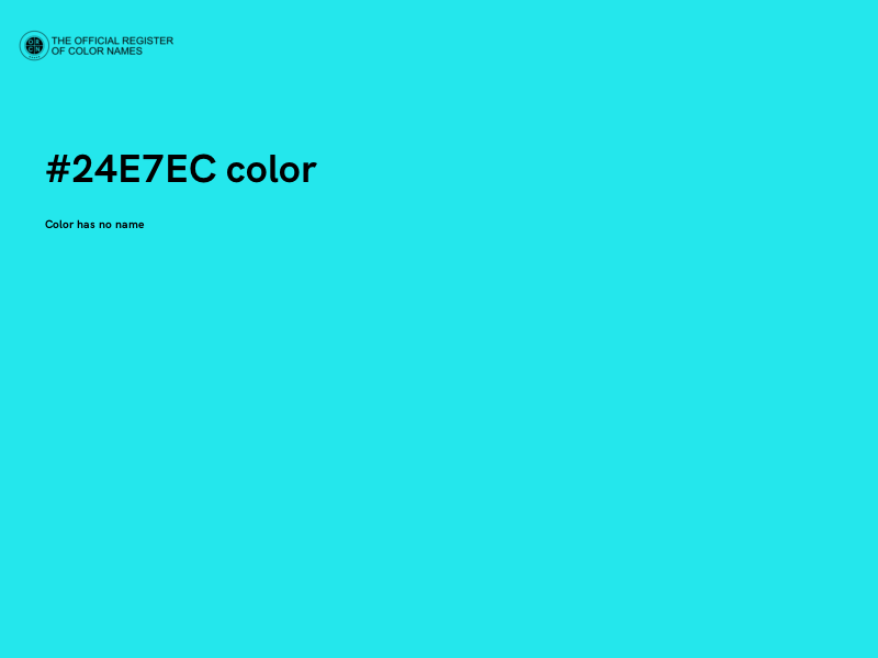 #24E7EC color image