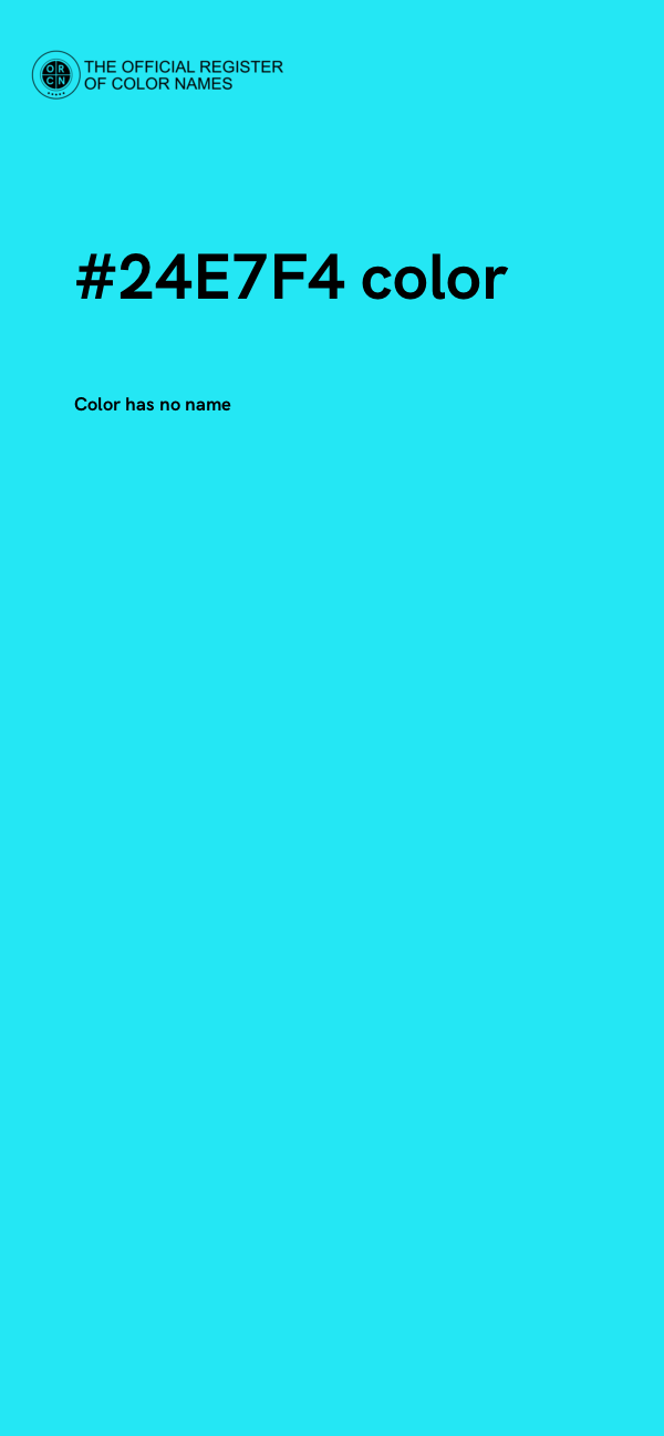 #24E7F4 color image