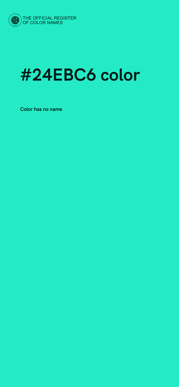 #24EBC6 color image