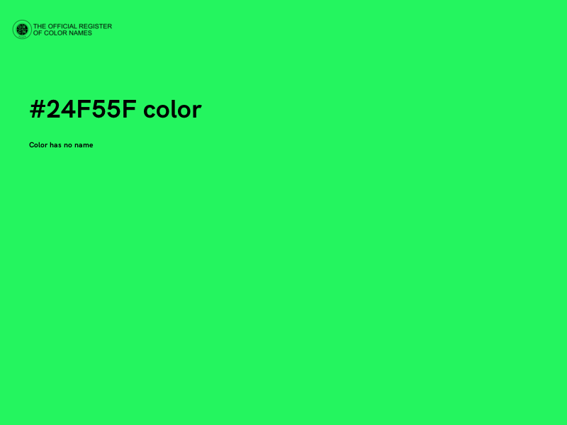#24F55F color image
