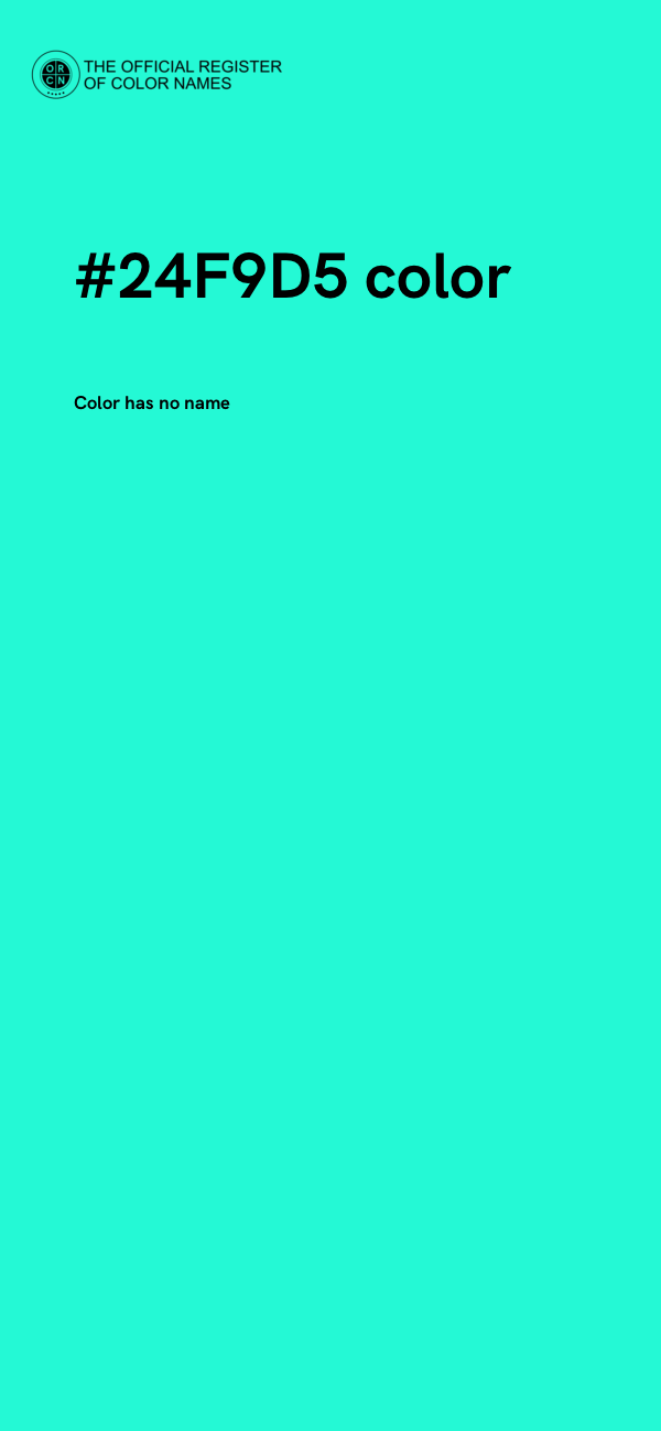 #24F9D5 color image
